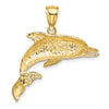 Gold Polished Dolphin Pendants