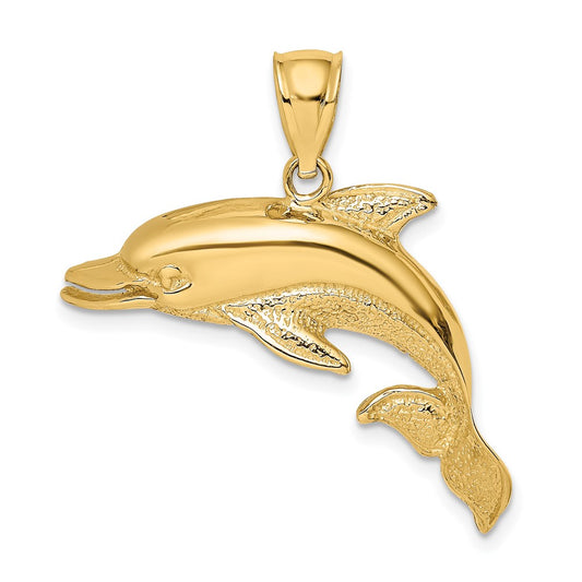Gold Polished Dolphin Pendants