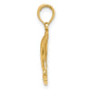 14K Polished NAGS HEAD with Jumping Dolphins Charm