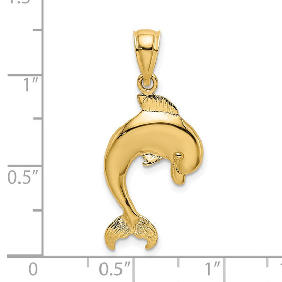 Gold Polished Dolphin Pendants