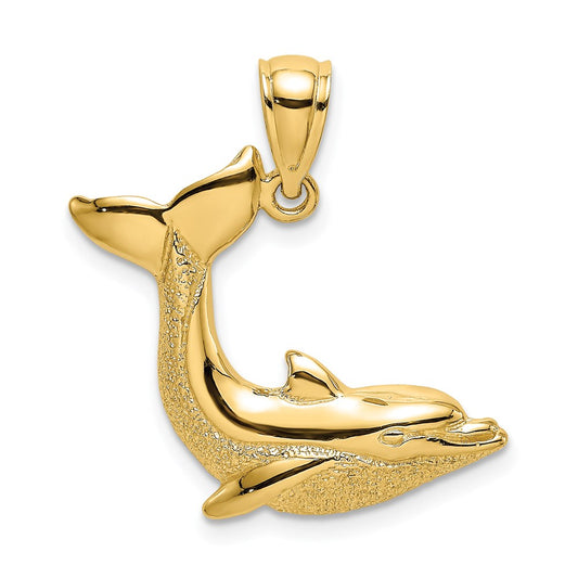 Gold Polished Dolphin Pendants