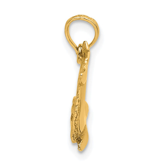 Gold Polished Dolphin Pendants