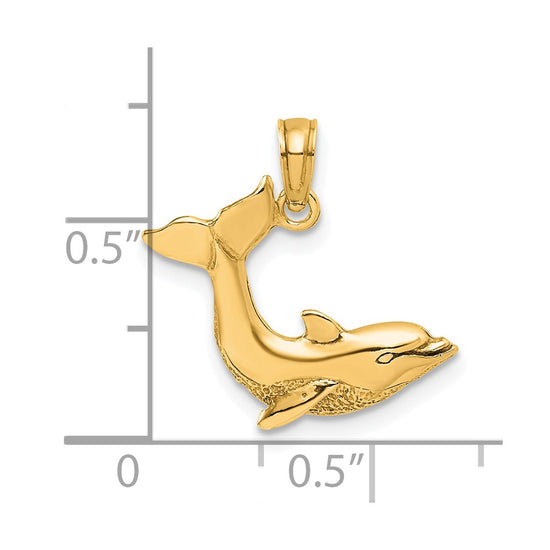 Gold Polished Dolphin Pendants