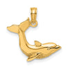 Gold Polished Dolphin Pendants