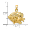 Gold Polished Fish Pendants