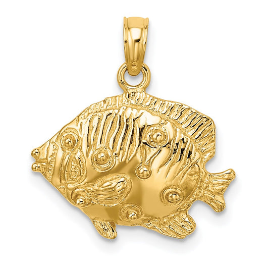 Gold Polished Fish Pendants