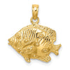 Gold Polished Fish Pendants