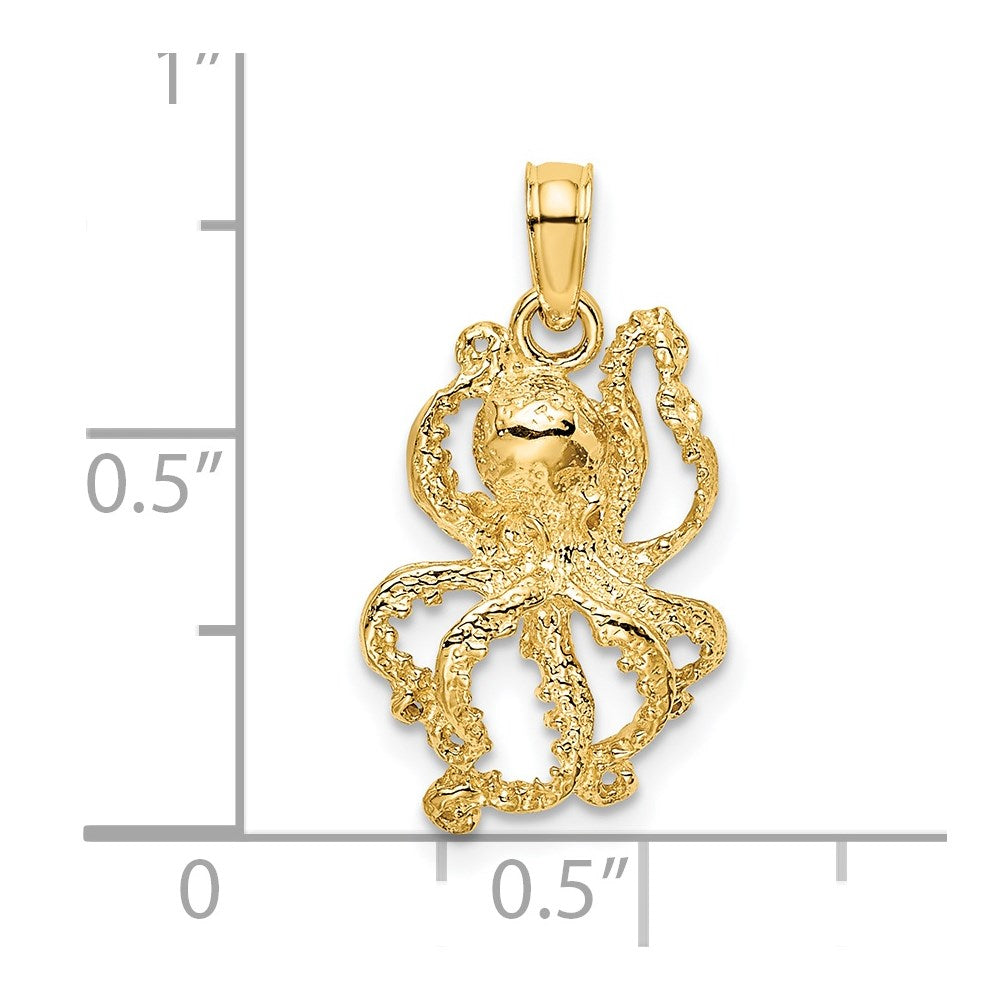Gold Polished Octopi Pendants