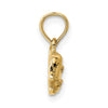 14K 2-D Textured Sperm Whale Charm