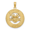 14K ANTIGUA W.I. Circle with Frog Charm