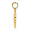 14K Polished Small Whale Tail Charm