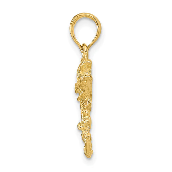 Gold Polished Fish Pendants