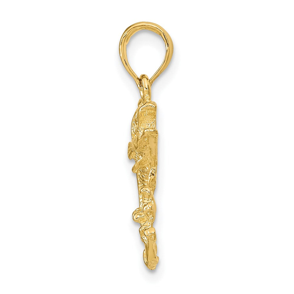 Gold Polished Fish Pendants