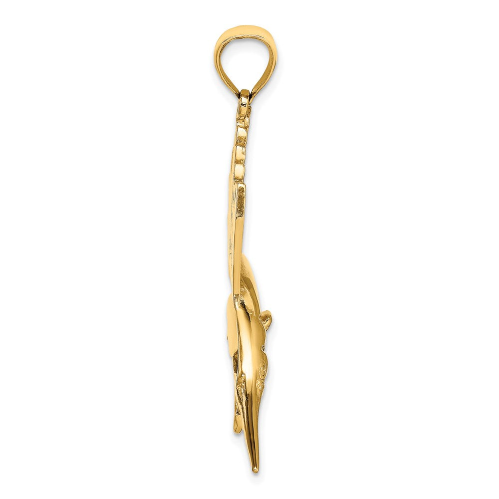 Gold Polished Fish Pendants
