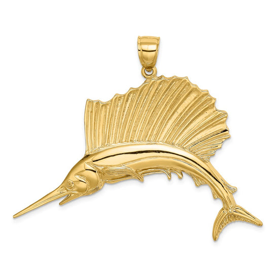 Gold Polished Fish Pendants