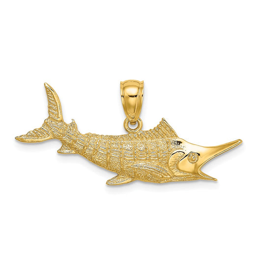 Gold Polished Fish Pendants