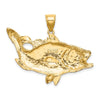 Gold Polished Fish Pendants