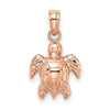 Gold Polished Turtle Pendants