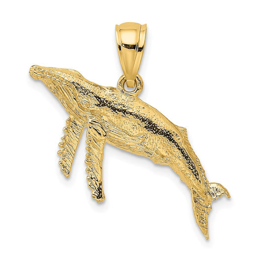Gold Polished Whale Pendants