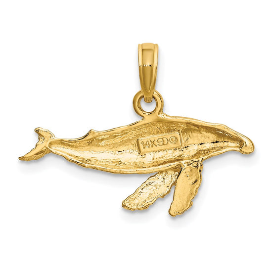 Gold Polished Whale Pendants