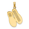 14K 3-D Large SEA ISLE Double Flip-flop Charm