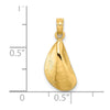 14K Polished Mussel Shell Charm