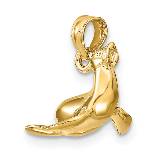 Gold Polished Seal Pendants