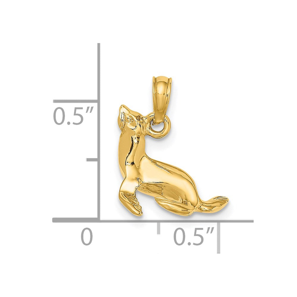 Gold Polished Seal Pendants