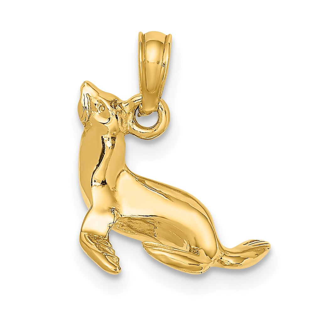 Gold Polished Seal Pendants