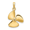 Gold Polished Propeller Pendant