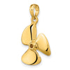 Gold Polished Propeller Pendant