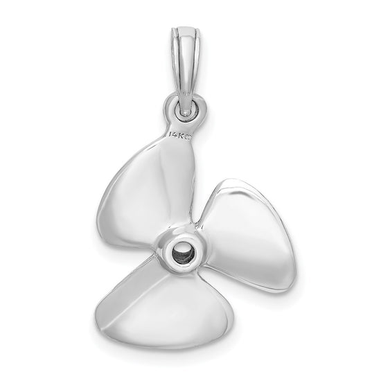 Gold Polished Propeller Pendant