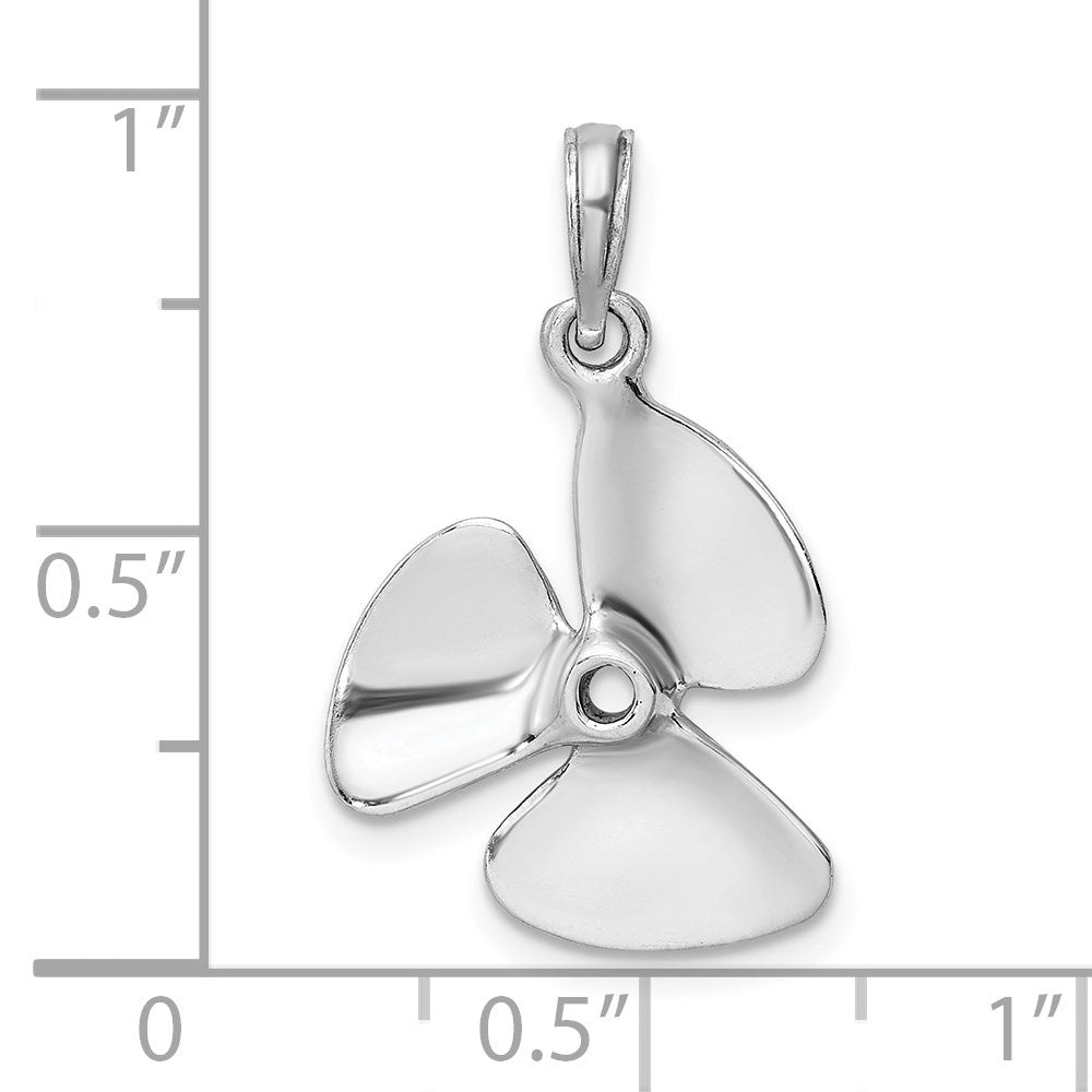 Gold Polished Propeller Pendant
