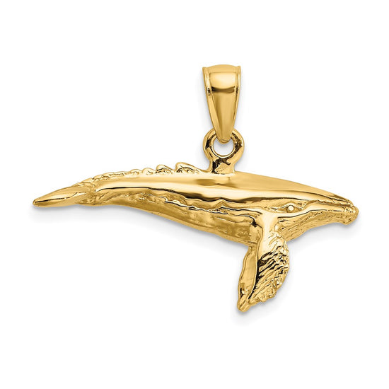 Gold Polished Whale Pendants