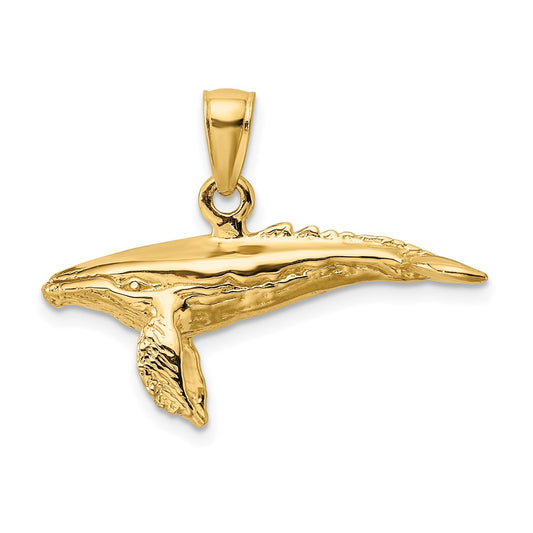 Gold Polished Whale Pendants