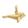 Gold Polished Whale Pendants