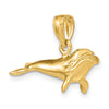 Gold Polished Whale Pendants