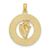 14K KEY WEST with Conch Shell Circle Charm