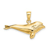 Gold Polished Whale Pendants