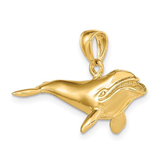 Gold Polished Whale Pendants