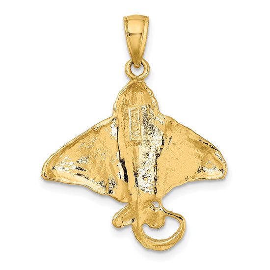 Gold Polished Stingray Pendants