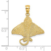 Gold Polished Stingray Pendants