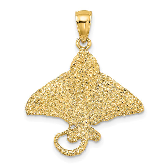 Gold Polished Stingray Pendants