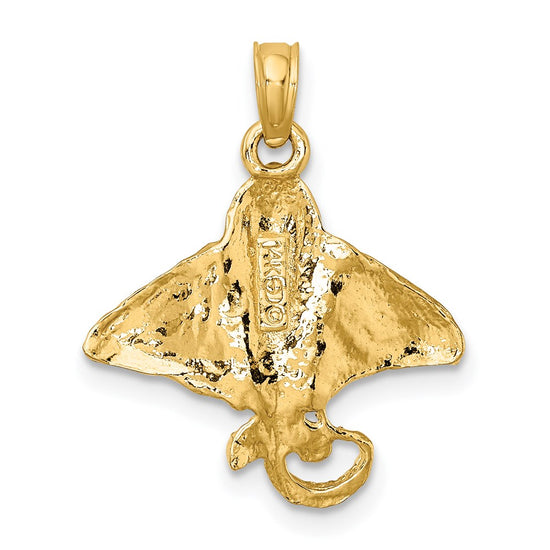 Gold Polished Stingray Pendants