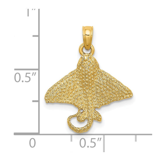 Gold Polished Stingray Pendants