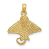 Gold Polished Stingray Pendants