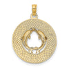 14K MARCO ISLAND Circle with Dolphins Charm
