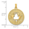 14K MARCO ISLAND Circle with Dolphins Charm