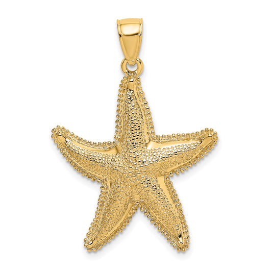 Gold Polished Starfish Pendants