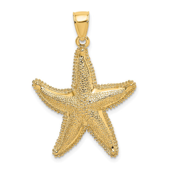 Gold Polished Starfish Pendants